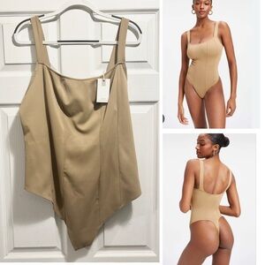 NWT Good American Scuba Contour Bodysuit Modern Pecan Tan Size 7 3XL 4XL NEW